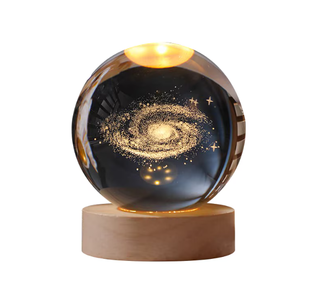 Glob Decorativ de Birou 3D cu Iluminare LED – Alimentare USB