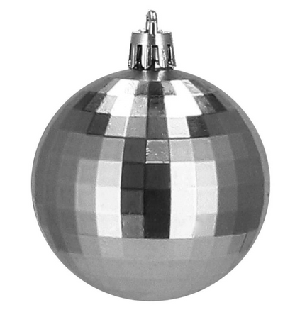 Set Premium Globuri de Crăciun (20 Bucăți), 6 cm, 5 Texturi Mixte, Culoare Argintiu