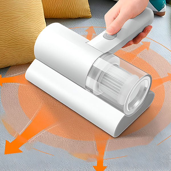 Aspirator Portabil 2-în-1 Anti-Acarieni, Igienizare UV/Ioni de Argint, Fără Fir, Filtru HEPA, 0.6 kg