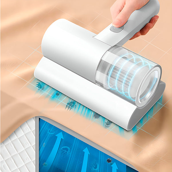 Aspirator Portabil 2-în-1 Anti-Acarieni, Igienizare UV/Ioni de Argint, Fără Fir, Filtru HEPA, 0.6 kg