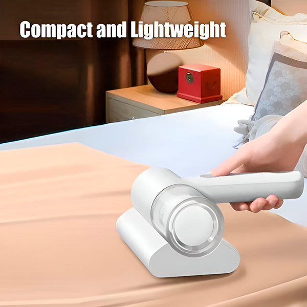 Aspirator Portabil 2-în-1 Anti-Acarieni, Igienizare UV/Ioni de Argint, Fără Fir, Filtru HEPA, 0.6 kg