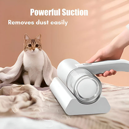 Aspirator Portabil 2-în-1 Anti-Acarieni, Igienizare UV/Ioni de Argint, Fără Fir, Filtru HEPA, 0.6 kg