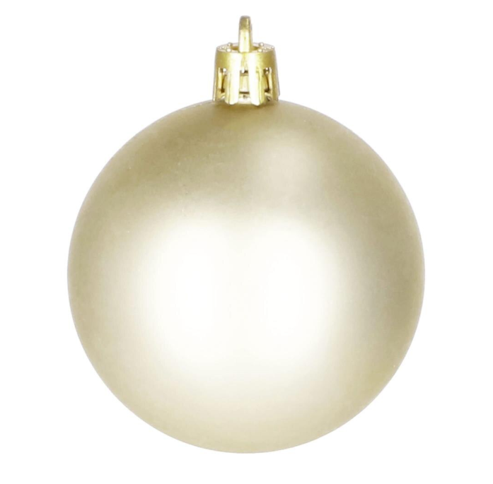 Set Premium Globuri de Crăciun (20 Bucăți), 6 cm, 5 Texturi Mixte, Culoare Auriu