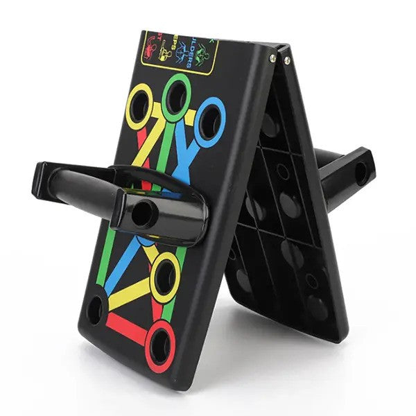 Platformă de Flotări 14-în-1 Pliabilă, Sistem Plug & Press, Antrenament Total al Părții Superioare a Corpului