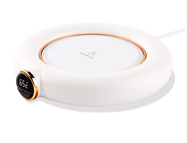 Încălzitor Ceașcă 3-în-1 Digital, Oprire Automată 8h, Temperatură Reglabilă (55 - 75 Grade Celsius), USB (Alb/Roz/Verde)