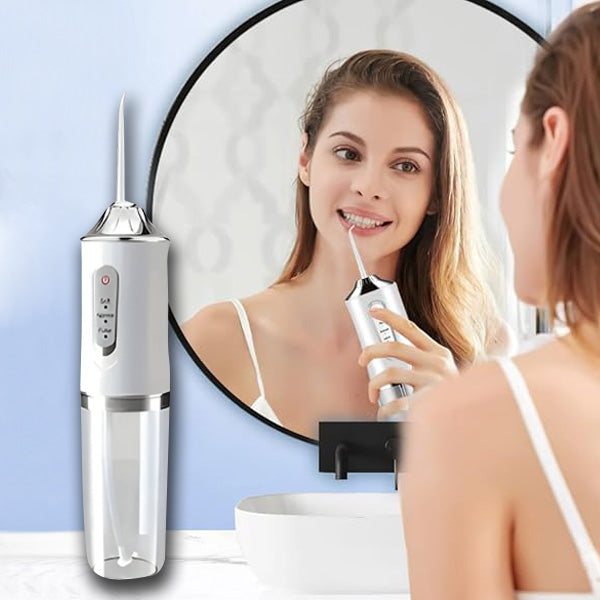 Irigator Bucal Portabil, 220 ml, 3 Moduri Inteligente de Curățare, Reîncărcabil prin USB
