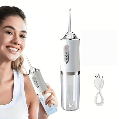 Irigator Bucal Portabil, 220 ml, 3 Moduri Inteligente de Curățare, Reîncărcabil prin USB