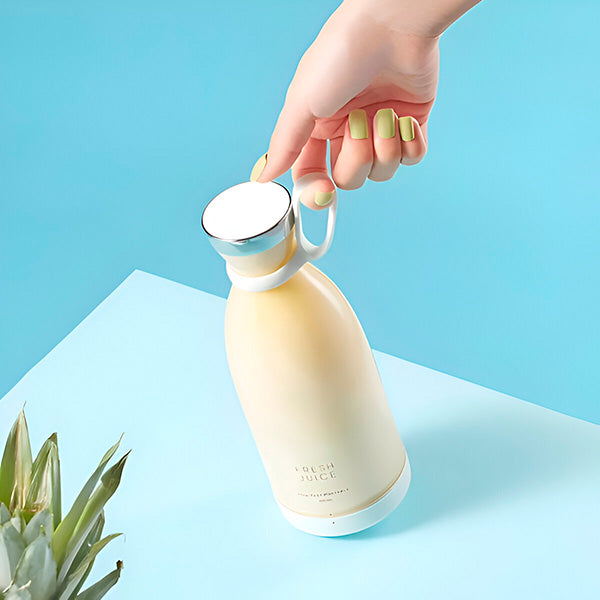 Blender Portabil High-Speed, 15000 RPM, 4 Lame 3D, USB Reîncărcabil, 350 ml (Alb)