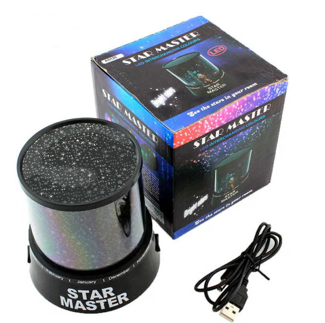 Proiector Stelar Star Master – Lampă de Veghe 360 cu Efect de Cer Înstelat