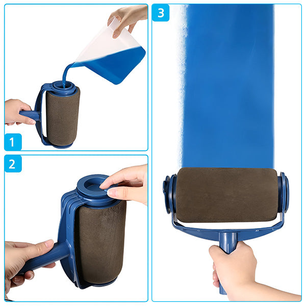 Set Revoluționar de Vopsit cu Rezervor (6 Piese), Fără Picurare, Tijă Extensibilă (1 m)