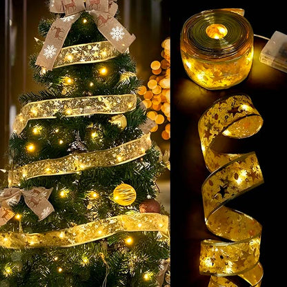 Panglică Decorativă LED Flippy, 1 m, 10 Lumini Multicolore, Flexibilă (Sârmă Cupru), Alimentare cu Baterii