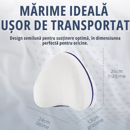 Perna Ortopedică Somn Liniștit cu Spumă Memorie, Suport Anti-Sciatică pentru Genunchi, Șold și Spate