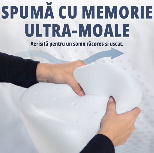 Perna Ortopedică Somn Liniștit cu Spumă Memorie, Suport Anti-Sciatică pentru Genunchi, Șold și Spate