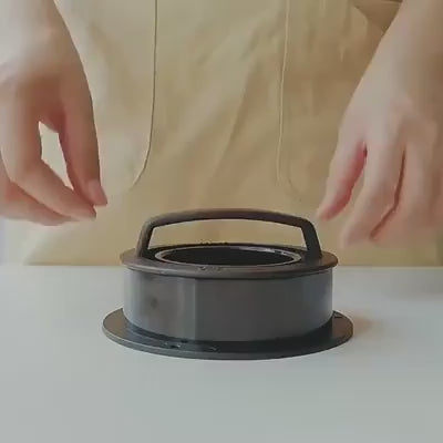 Presă Hamburger 3-în-1 Anti-Aderentă, Formă Dublă (Umplut și Standard), Ușor de Curățat, Negru