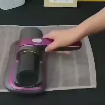 Aspirator Portabil 2-în-1 Anti-Acarieni, Igienizare UV/Ioni de Argint, Fără Fir, Filtru HEPA, 0.6 kg