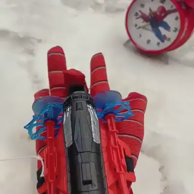 Mănușă Lansatoare Spiderman (Web Shooter), Proiectile Moi Inofensive, Dezvoltă Coordonarea, 12 x 24 cm
