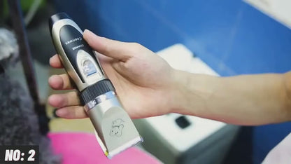 Mașină de Tuns Animale Profesională, Lamă Ceramică/Titan, Reîncărcabilă, Motor Silențios