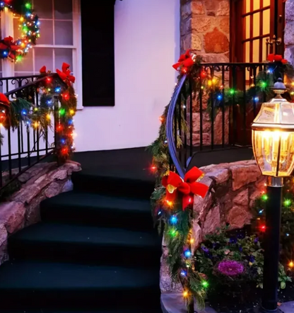 Instalație Crăciun Profesională LED (Multicolor), 50 Metri, 8 Moduri de Iluminare, Protecție IP44 (Interior/Exterior)