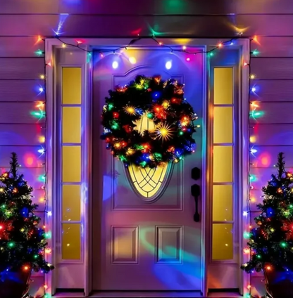 Instalație Crăciun Profesională LED (Multicolor), 50 Metri, 8 Moduri de Iluminare, Protecție IP44 (Interior/Exterior)