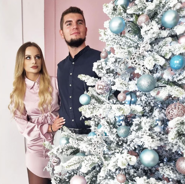 Set Premium Globuri de Crăciun (20 Bucăți), 6 cm, 5 Texturi Mixte, Culoare Roz