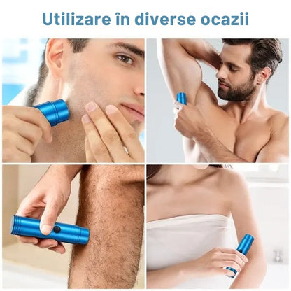 Mini-Aparat de Ras Electric Portabil, Încărcare USB, Lame Hipoalergenice – Ideal pentru Călătorii