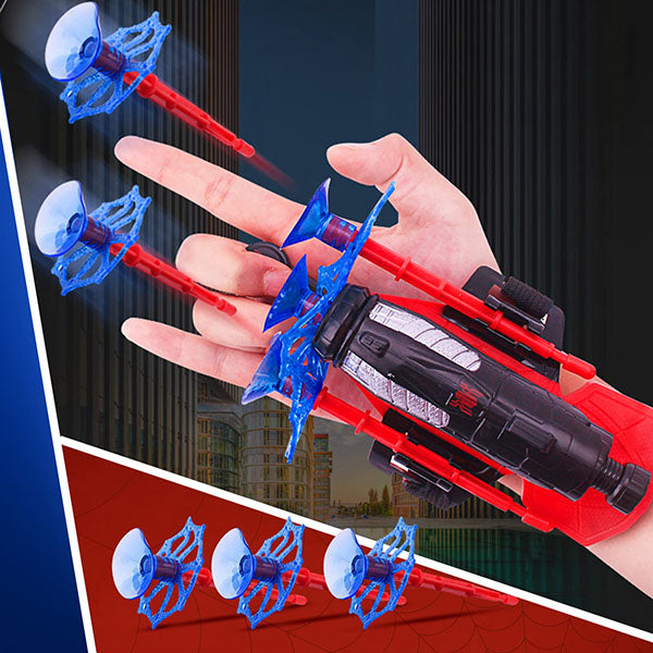 Mănușă Lansatoare Spiderman (Web Shooter), Proiectile Moi Inofensive, Dezvoltă Coordonarea, 12 x 24 cm