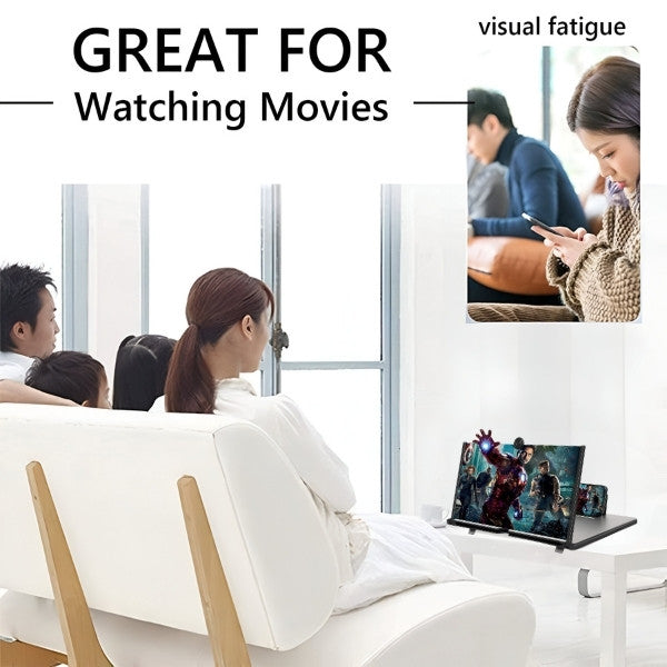 Suport Multifuncțional cu Lupă pentru Ecran Telefon (Opti-Screen), Factor de Mărire 9x, Pliabil, Protecție Ochi