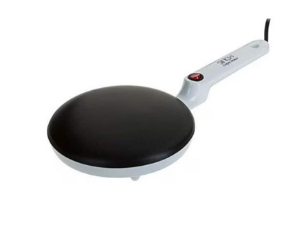 Tigaie Electrică pentru Clătite, Antiaderent Granit, Gătire Rapidă 600 W, Mâner Termoizolant (Rosu/Alb/Negru)