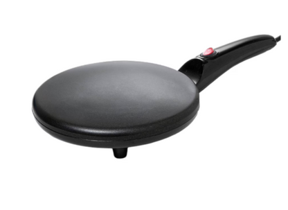 Tigaie Electrică pentru Clătite, Antiaderent Granit, Gătire Rapidă 600 W, Mâner Termoizolant (Rosu/Alb/Negru)